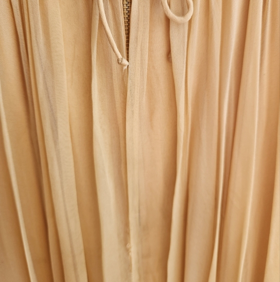 Malcom Starr Vintage 1960s Hand Beaded Yellow Silk Chiffon Dress Size? - Picture 16 of 16